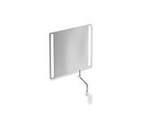 Hewi 801 miroir lumineux inclinable LED 801.01B40099 600x540x6mm, mat, blanc pur