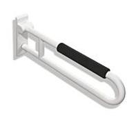 Hewi 801 rail de support à Hewi 801.50.12198 850 mm, blanc de sécurité, orientable, avec coussinets de bras