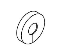 Hewi 801 rosace capuchon 1086299 blanc pur, divisé, pour systèmes de tige d = 33mm
