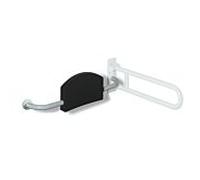 Hewi 801 support dorsal 801.51.920L92 poignée gauche, rosace droite, gris anthracite