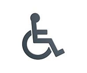 Hewi 801 symbol fauteuil roulant 801.91B03092 135x150x3mm, autocollant, mat, gris anthracite