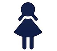 Hewi 801 symbol woman 801.91.02050 bleu acier, autocollant