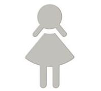 Hewi 801 symbol woman 801.91.02097 gris clair, autocollant
