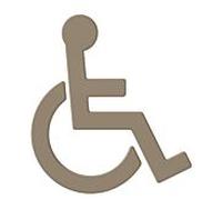 Hewi 801 symbole fauteuil roulant 801.91.03086 sable, autocollant