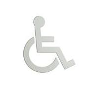 Hewi 801 Symbole fauteuil roulant 801.91B03097 135x150x3mm, autocollant, mat, gris clair