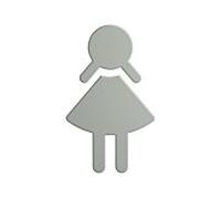 Hewi 801 symbole femme 801.91B02095 87x150x3mm, autocollant, mat, gris roche