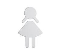 Hewi 801 symbole femme 801.91B02098 87x150x3mm, autocollant, mat, blanc signal