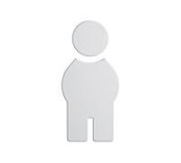 Hewi 801 symbole homme 801.91B01098 71,5x150x3mm, autocollant, mat, blanc de sécurité