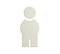 Hewi 801 symbole homme 801.91B01099 71,5x150x3mm, autocollant, mat, blanc pur