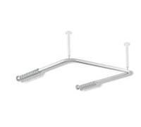 Hewi 801 tringle à rideaux 801.34.31033 1200 x 1200 mm, 34 anneaux à rideaux, rubinrot , pour rubinrot de douche