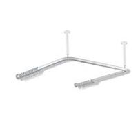 Hewi 801 tringle à rideaux 801.34.32098 1500 x 1500 mm, 46 anneaux à rideaux, blanc de sécurité, pour receveur de douche