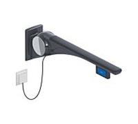 Hewi 802 Bras porteur LifeSystem 802.50.42260DR 750, anthracite brillant/anthracite mat, commande affleurante, gauche