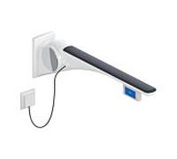 Hewi 802 Bras porteur LifeSystem 802.50.42260GU 750, blanc brillant/anthracite mat, commande affleurante, gauche