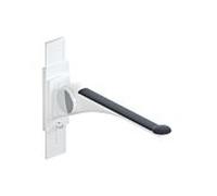 Hewi 802 LifeSystem barre d'appui rabattable 802.50.42060GU 900 mm, blanc brillant/mat anthracite, avec réglage en hauteur