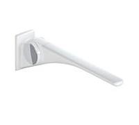 Hewi 802 Rail d'appui rabattable LifeSystem 802.50.40160SD 600, blanc brillant/ blanc mat, avec plaque, chromé