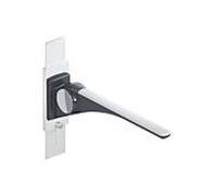 Hewi 802 Rail d'appui rabattable LifeSystem 802.50.40660TB 600, anthracite brillant/ blanc mat, avec réglage en hauteur