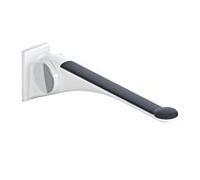 Hewi 802 Rail d'appui rabattable LifeSystem 802.50.41160GU 600, blanc brillant/mat anthracite, mat