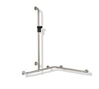Hewi 805 main courante de douche / baignoire 805.35.33090 1250 x 762 x 762 mm, support de douche noir profond