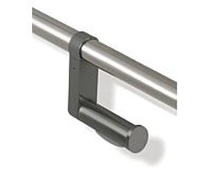 Hewi 805 upgrade WC match1 WC papier 805.50.01590 acier inoxydable brossé, noir de jais