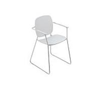 Hewi 950 chaise de salle de bain 950.51.3114098 blanc signal, avec dossier/accoudoir et porte-serviettes