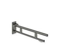 Hewi Bras de support système 900 900.50.10760SC saillie 750 mm, acier inoxydable thermolaqué gris foncé perle mica deep matt, porte-papier WC