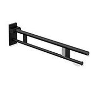 Hewi Bras de support système 900 900.50.11760DC saillie 900 mm, acier inoxydable peint par poudrage noir mat profond, droit, porte-papier WC / déverrouillage radio