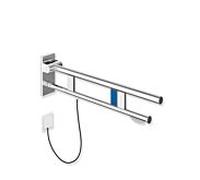Hewi Bras de support système 900 900.50.12740 saillie 750 mm, acier inoxydable chromé, gauche