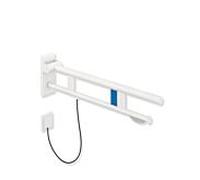 Hewi Bras de support système 900 900.50.12760DX saillie 750 mm, acier inoxydable blanc deep matt, gauche