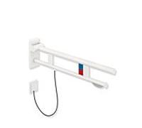 Hewi Bras de support système 900 900.50.13760DX saillie 900 mm, acier inoxydable blanc deep matt, gauche