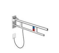 Hewi Bras de support système 900 900.50.151XA saillie 750 mm, acier inoxydable satiné, gauche