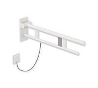 Hewi Bras de support système 900 900.50.15460DX saillie 700 mm, acier inoxydable thermolaqué blanc deep matt, droite
