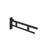 Hewi Bras de support système 900 900.50.16060DC saillie 750 mm, acier inoxydable thermolaqué noir profond mat