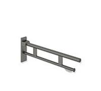 Hewi Bras de support système 900 900.50.16560SC saillie 850 mm, acier inoxydable thermolaqué gris foncé nacré mica profond mat, porte-papier WC