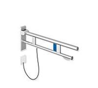 Hewi Bras de support système 900 900.50.184XA saillie 750 mm, acier inoxydable satiné, gauche