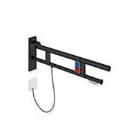 Hewi System 900 bras de support projection 900.50.19760DC 850 mm, Inox poudre revêtue noir mat profond, droit