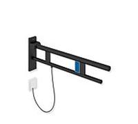 Hewi System 900 bras de support projection 900.50.20060DC 750 mm, Inox noir mat profond revêtement en poudre, à gauche, la libération d'e-ras