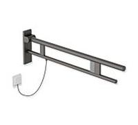 Hewi System 900 bras support de projection 900.50.21460SC 900 mm, Inox poudre revêtue de mica perlé gris foncé mat profond, droit