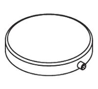 Hewi cache rosace 6308690 noir profond, d= 80mm, hauteur 13mm, en polyamide