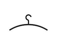 HEWI cintre 570190 noir profond, crochet fixe