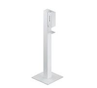Hewi Colonne de distributeur de désinfection sensorielle 900.06.01360DX aluminium peint par poudrage blanc deep matt, aluminium blanc