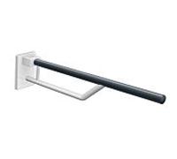 Hewi Duo bras de support 950.50.1209992 blanc pur, plastique, 700 mm, gris anthracite