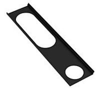 Hewi étagère 950.13.0018DC 470mm, peint par poudrage, noir mat, gauche
