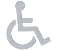 Hewi symbol fauteuil roulant 710XA.150.3 acier inoxydable mat, autocollant