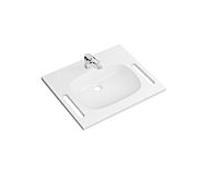 Hewi M40 set de lavabo en fonte minérale 950.19.029 65x55cm, blanc , avec mitigeur lavabo AQ1.12M10340