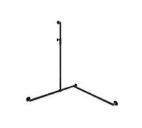 Hewi Main courante de douche System 900 900.35M30160ER 1250 x 965 x 965 mm, acier inoxydable revêtement par poudre gris foncé mat profond, droite