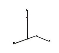Hewi Main courante de douche System 900 900.35M30260ER 1250 x 1185 x 765 mm, acier inoxydable revêtement par poudre gris foncé mat profond, droite