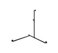 Hewi Main courante de douche System 900 900.35M30460ER 1250 x 965 x 965 mm, acier inoxydable revêtement par poudre gris foncé mat profond, gauche