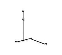 Hewi Main courante de douche System 900 900.35M33660CV 1250 x 765 x 965 mm, version droite, noir mat profond