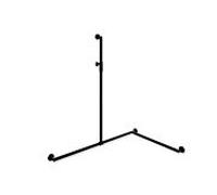 Hewi Main courante de douche System 900 900.35M36160CV 1250 x 947 x 647 mm, version droite, noir mat profond