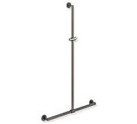 Hewi Main courante de douche système 900 900.35.43160DD 1250 x 965 mm, revêtement par poudre gris foncé mat foncé / chromé